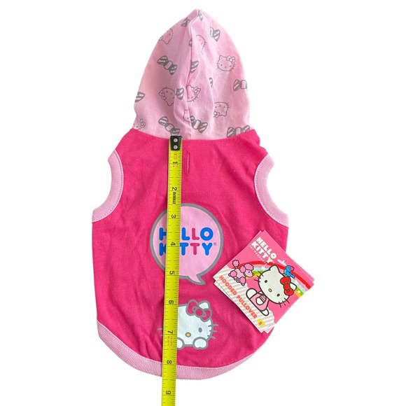 NEW Hello Kitty Dog Hoodie Shirt Graphic Print Pink Size S - Picture 7 of 10